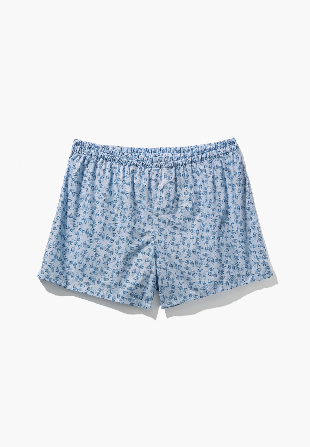 Cotton Poplin Print | Boxer Shorts - light blue
