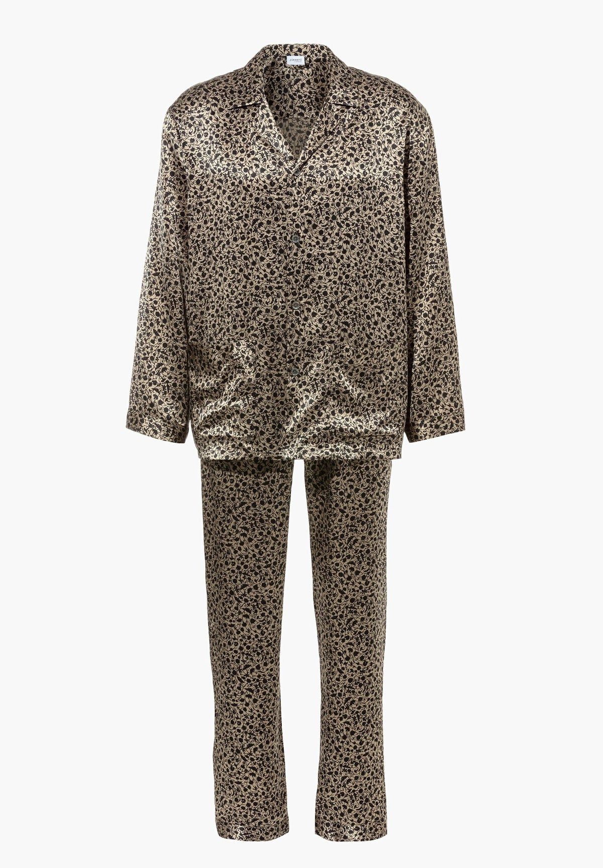 Silk Nightwear | Pyjama Long - brown-black