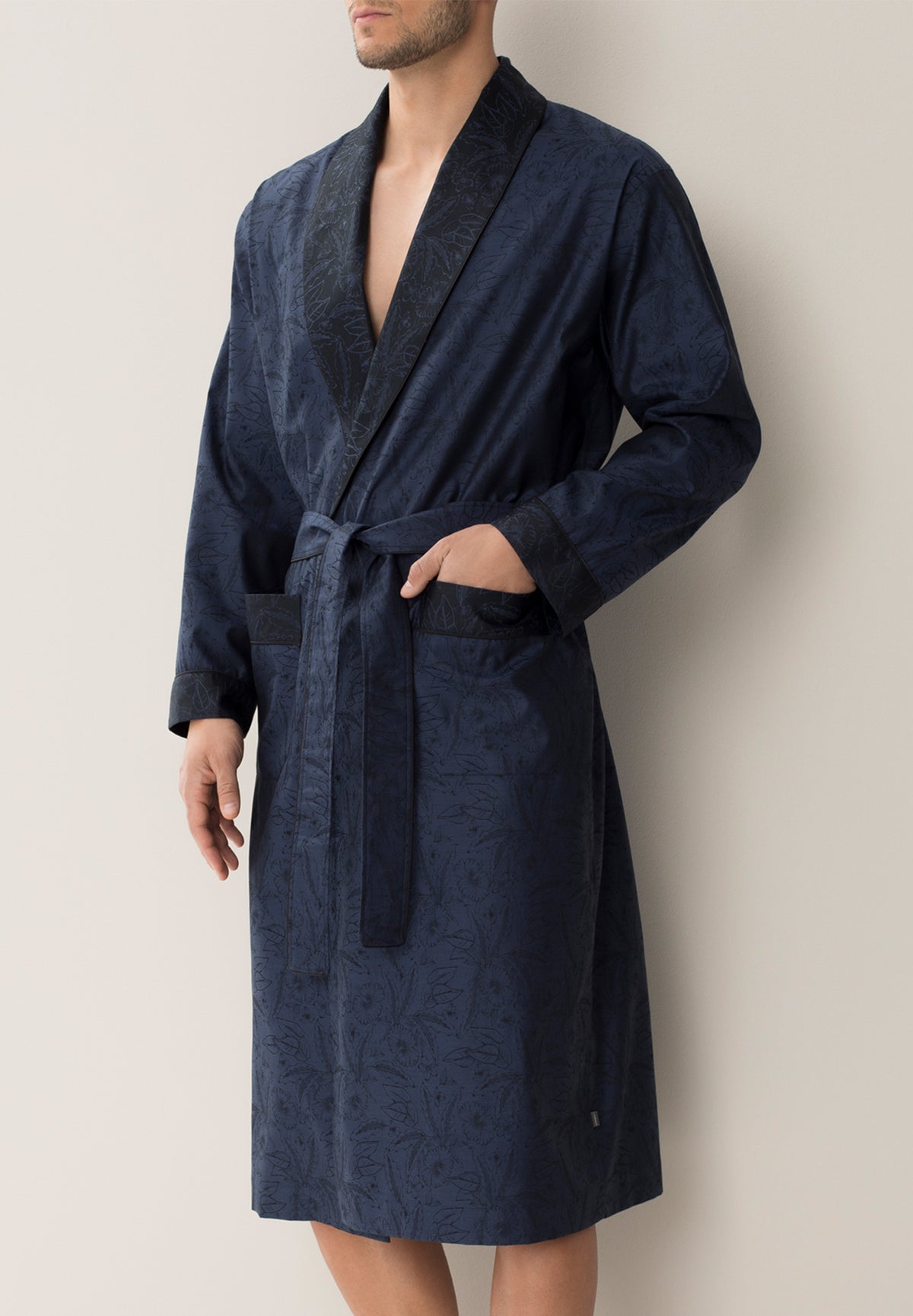 Luxury Jacquard | Robe Long - blue / black