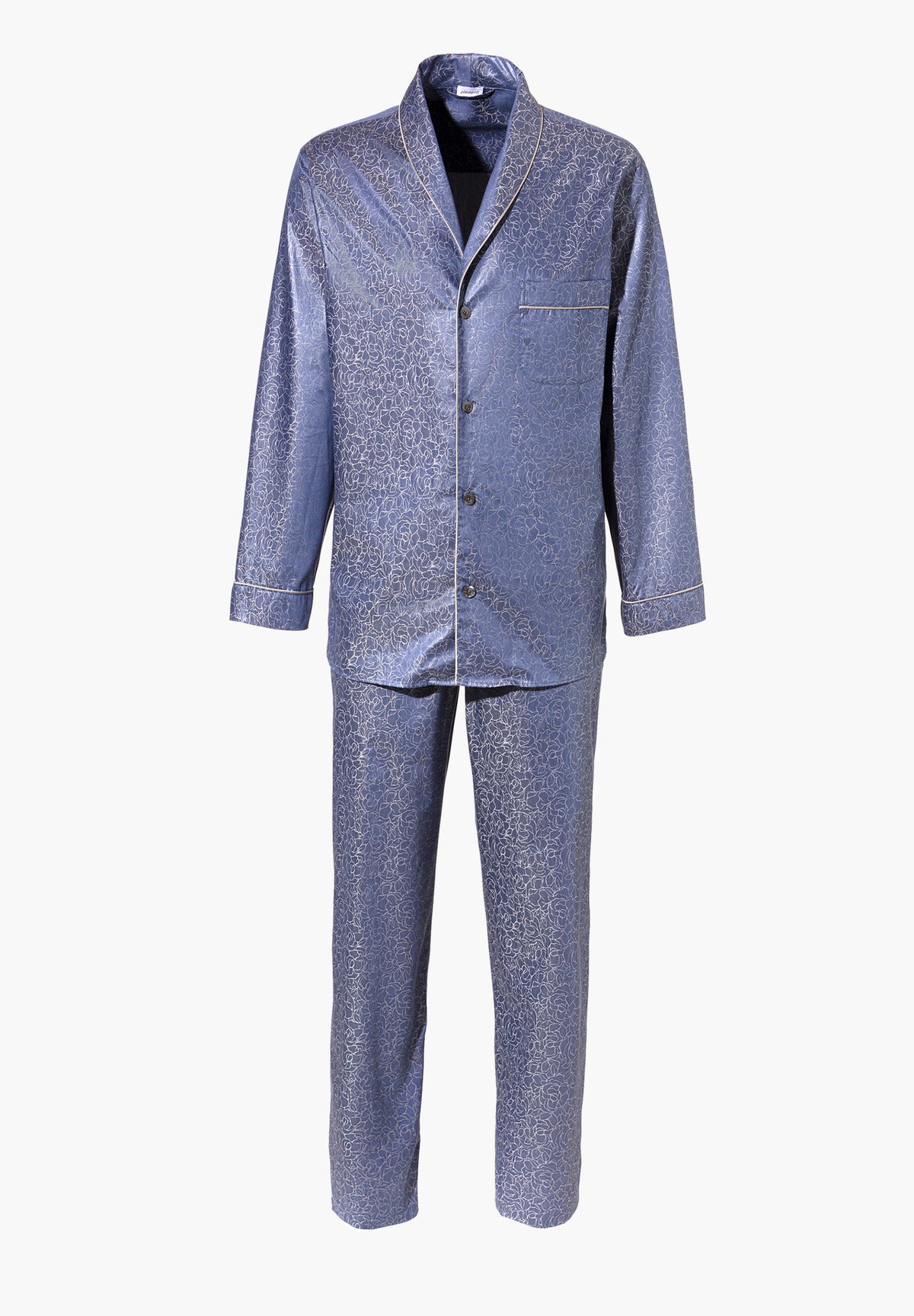 Luxury Jacquard | Pyjama Long - blue
