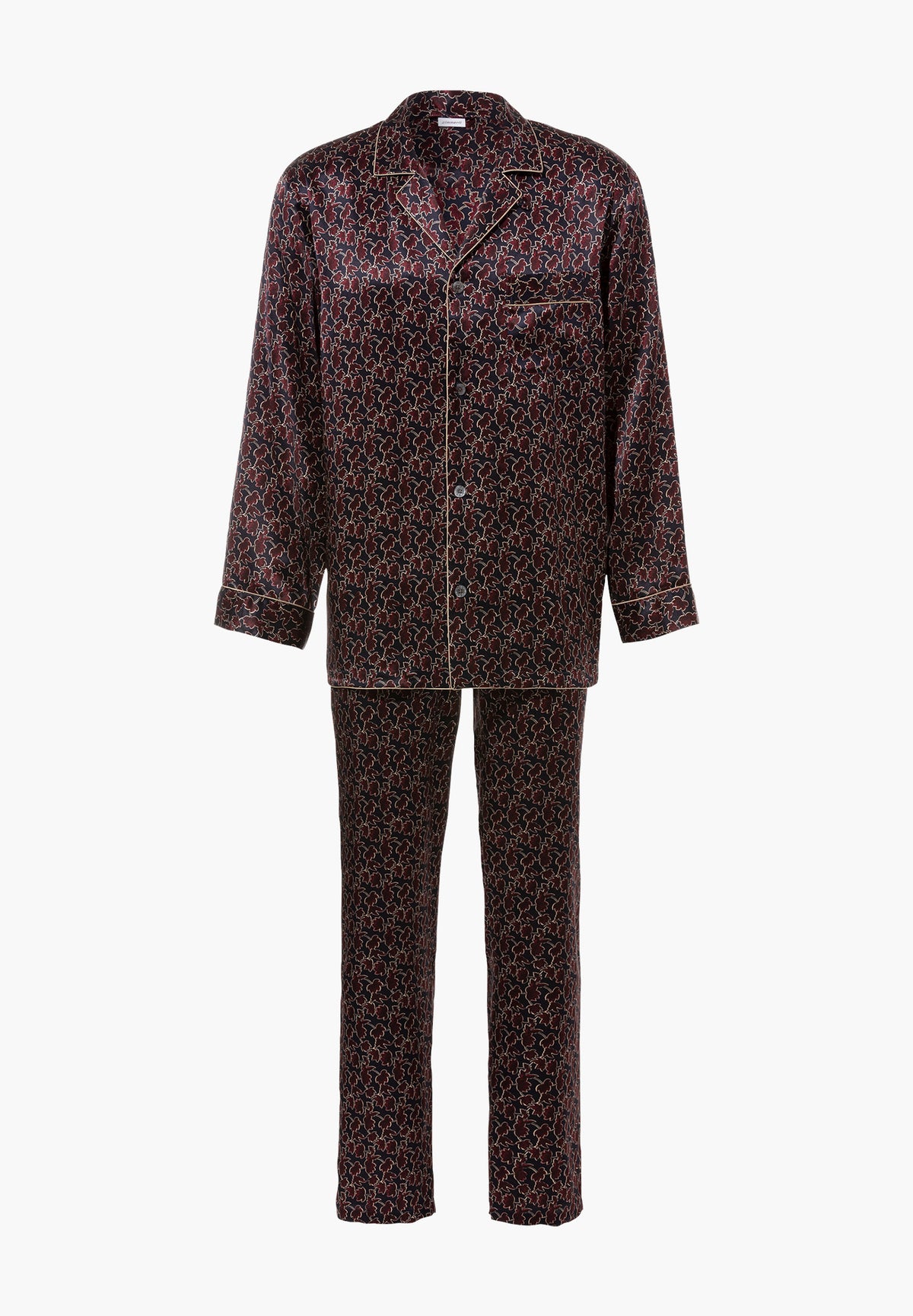 Silk Nightwear | Pyjama Long - leaves