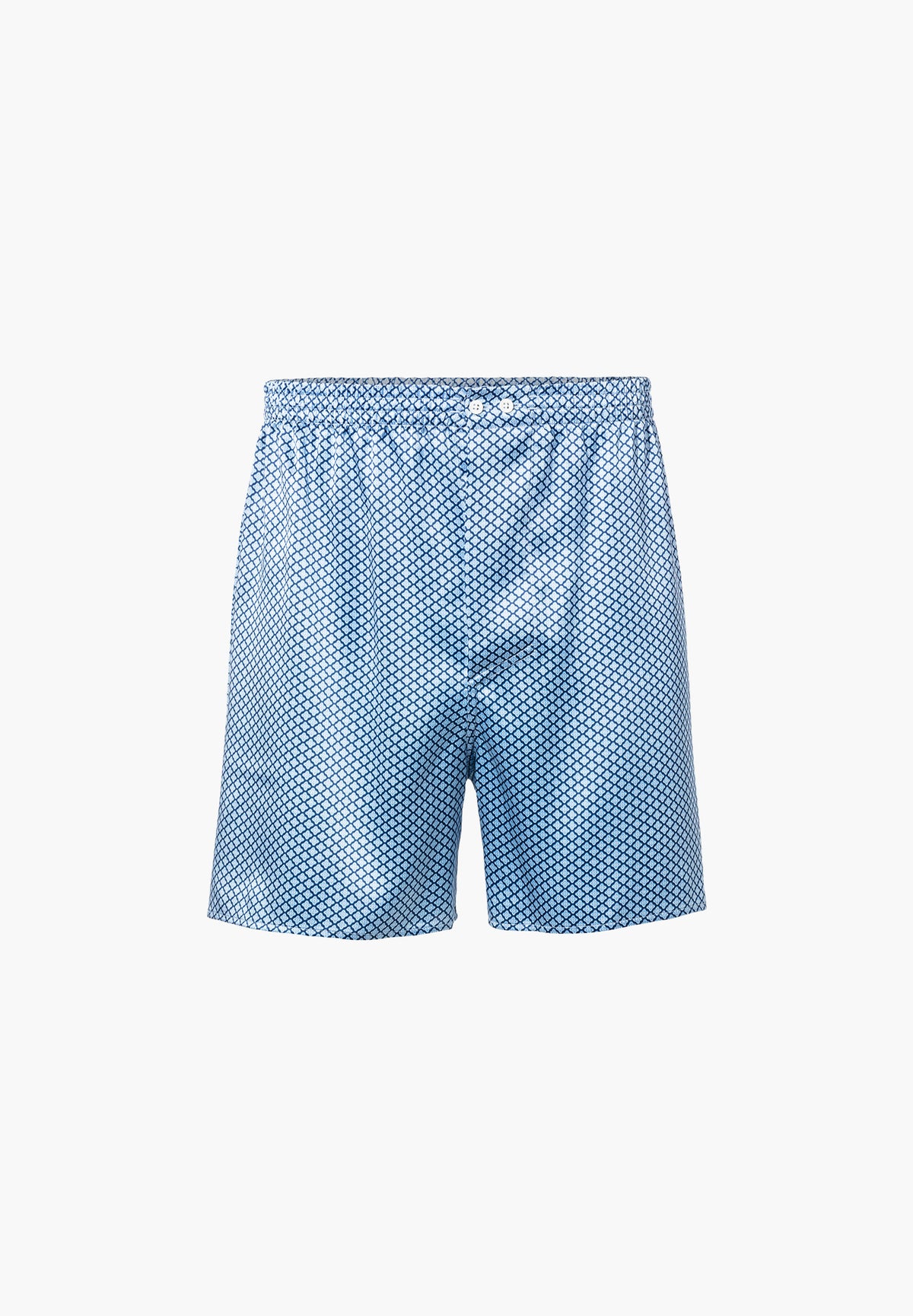 Silk Nightwear | Boxer Shorts - fant. Blue