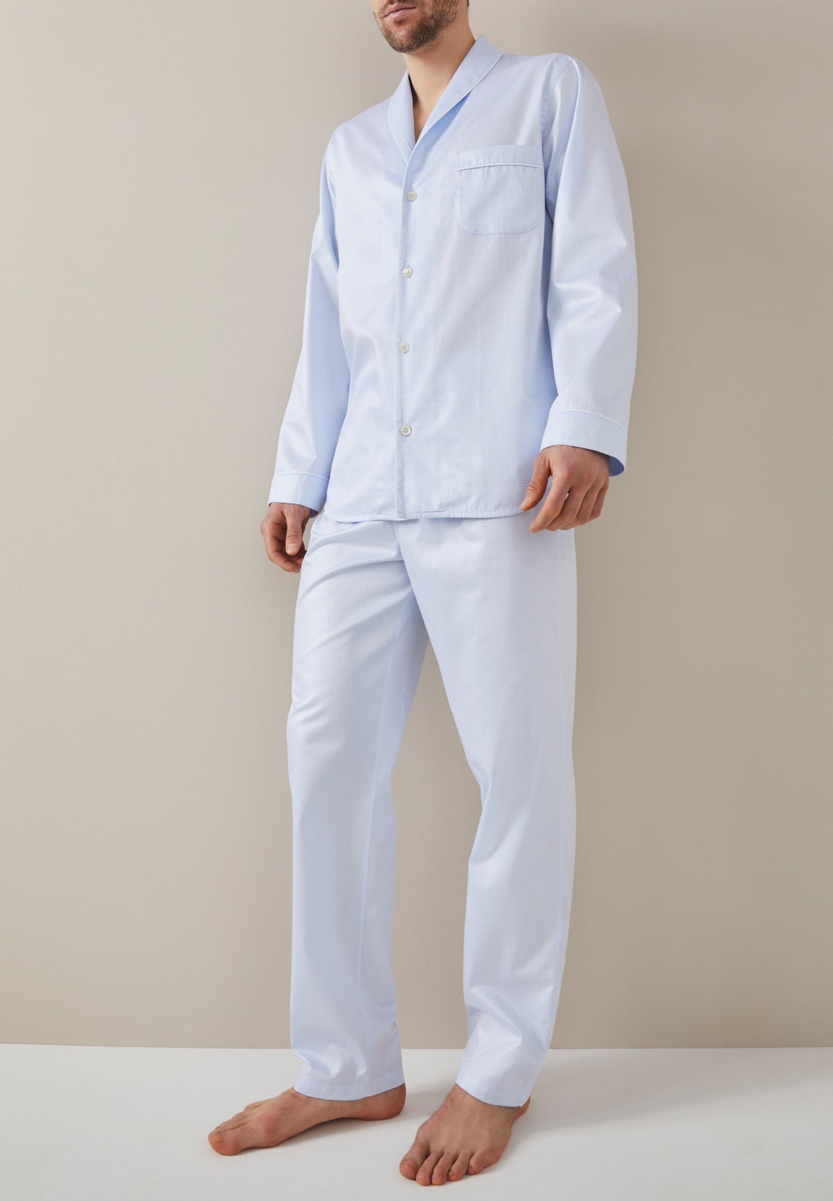 Luxury Jaquards | Pyjama lang - light blue