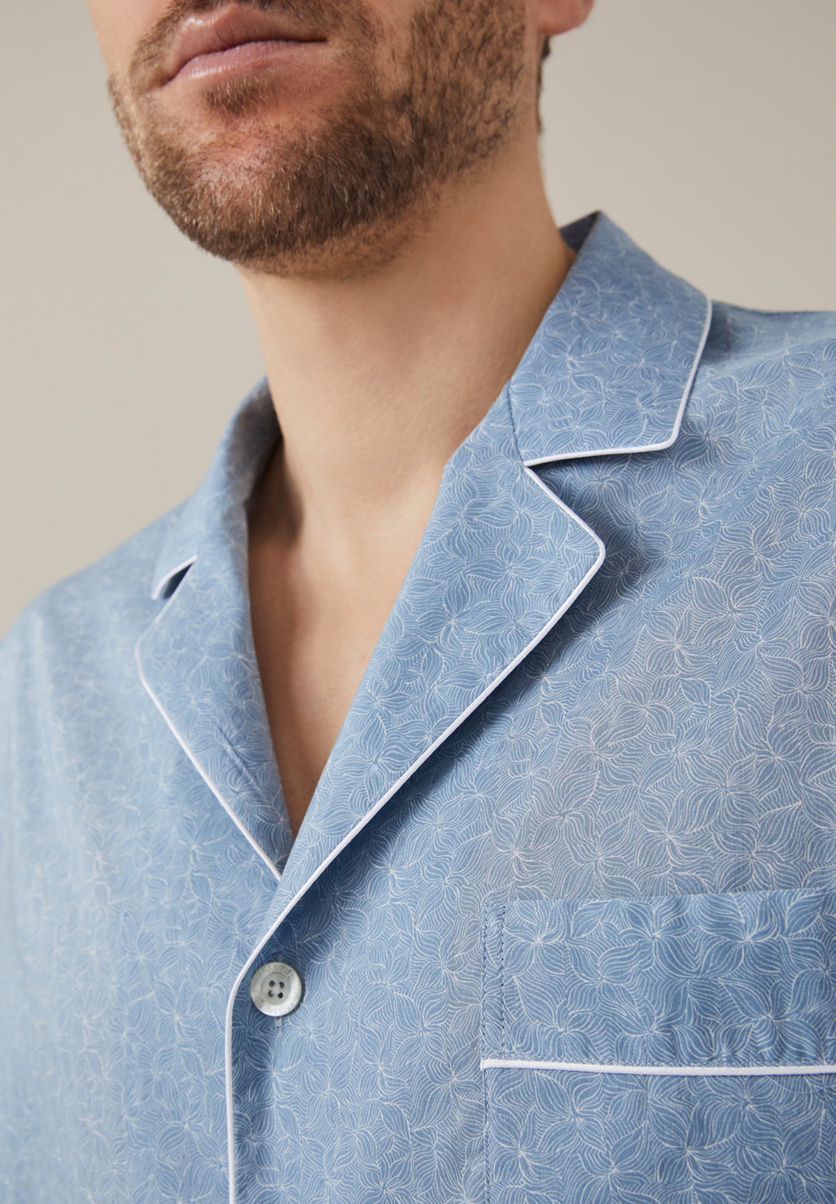Cotton Voile Print | Pyjama lang - light blue