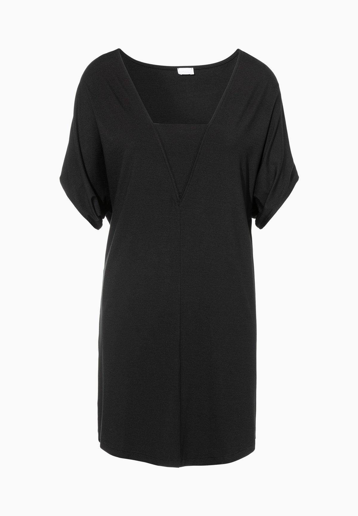 Pureness | Short Dress Short Sleeve - black