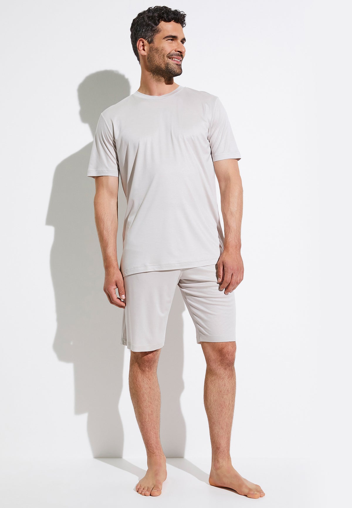 Sustainable Luxury | Pyjama kurz - light grey