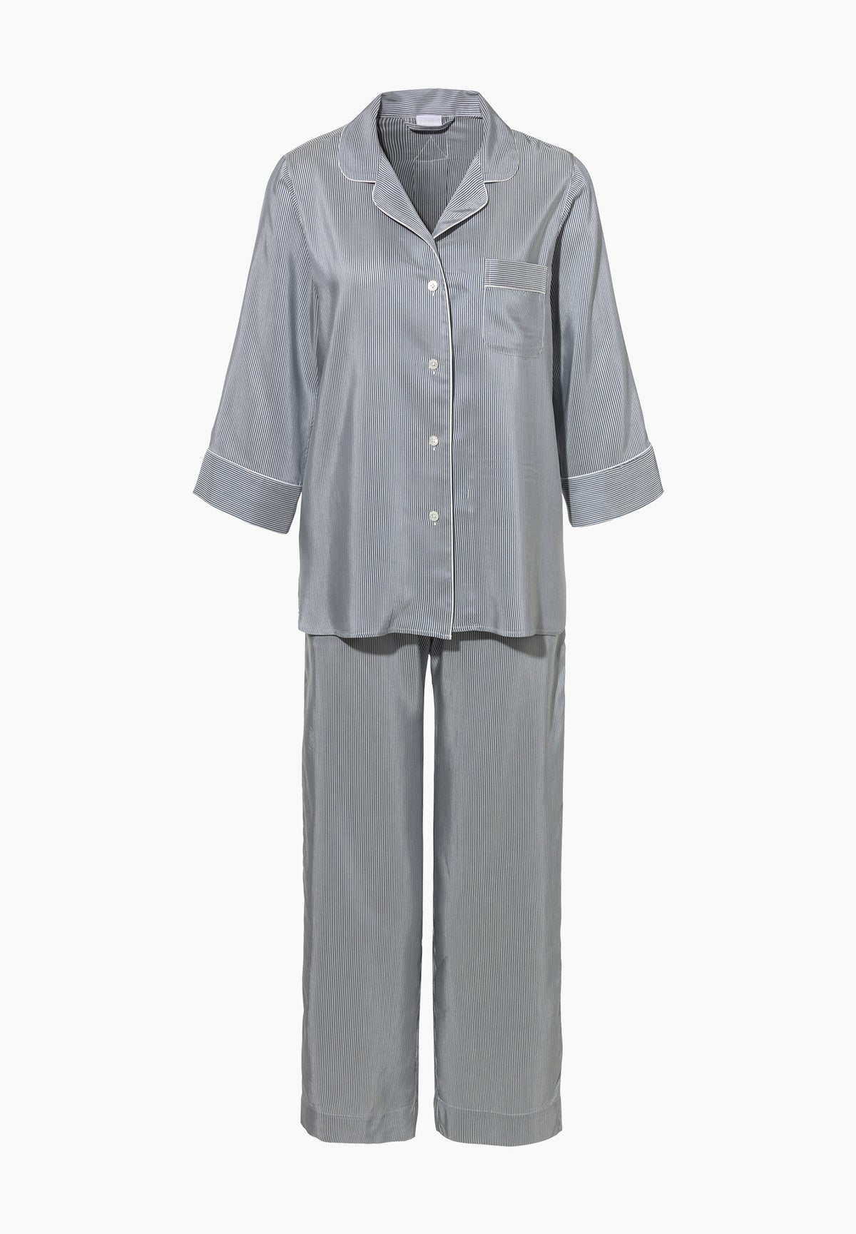 Feminine Stripes | Cropped Pyjama 3/4-Ärmel - blue stripes
