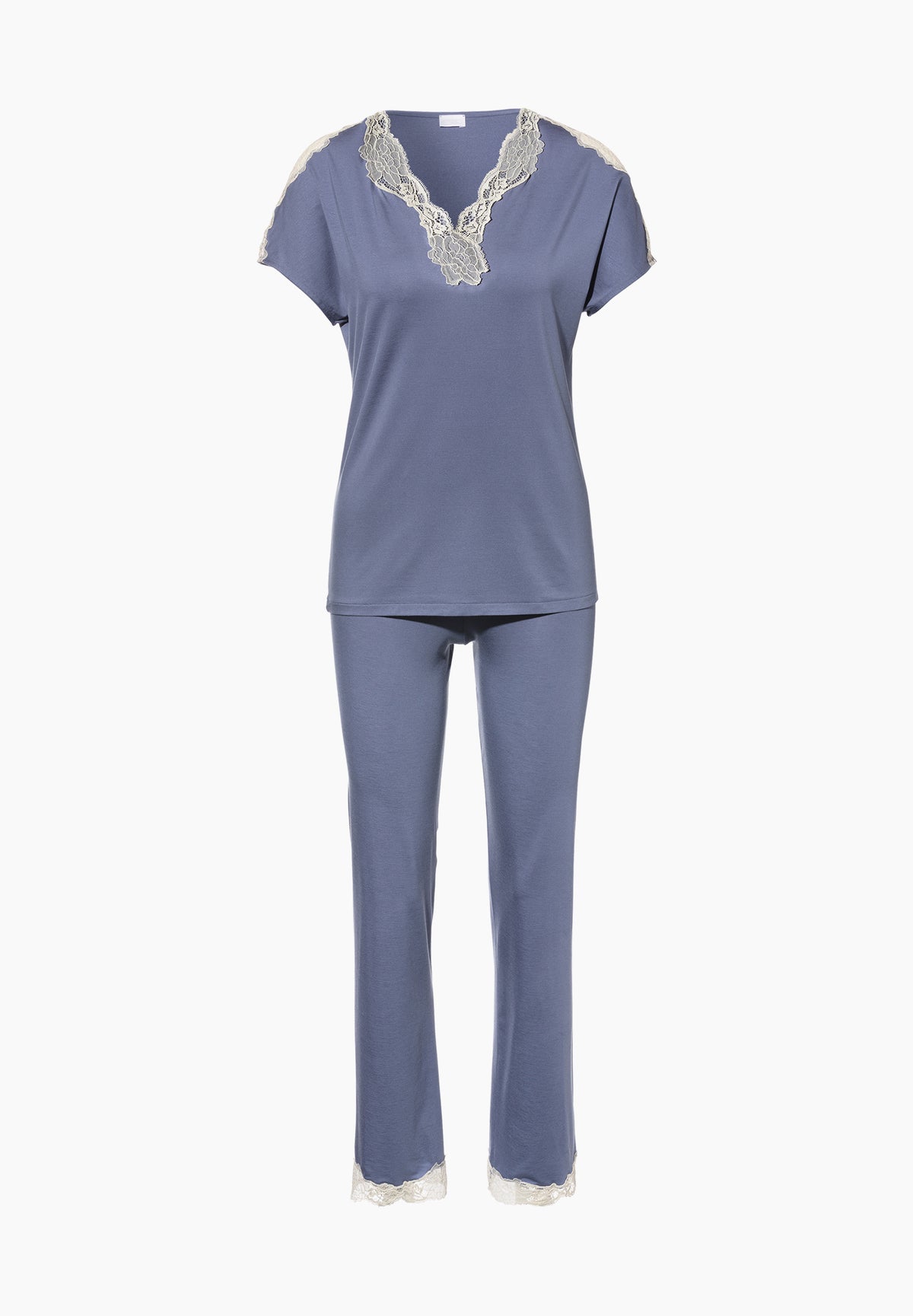 Sensual Fashion | Pyjama Cropped Short Sleeve - dusty blue